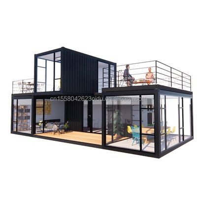 Colore personalizzato Luxury Modular Home Container Acciaio Residenziale Villa Prefabbricata Casa Prefabbricata Case per negozio