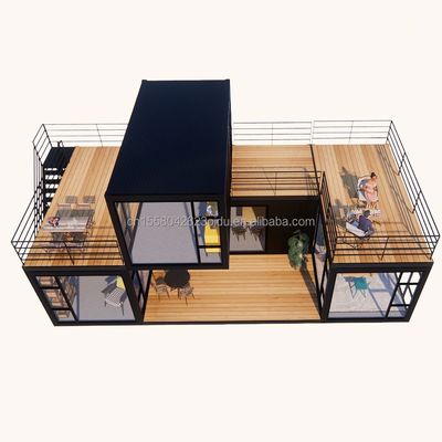 Colore personalizzato Luxury Modular Home Container Acciaio Residenziale Villa Prefabbricata Casa Prefabbricata Case per negozio