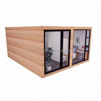 Prefabbricato in legno vetro Casa a luce solare Casa contenitore con colore personalizzato e muro 50/75/100mm pannello sandwich ondulato