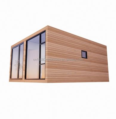 Prefabbricato in legno vetro Casa a luce solare Casa contenitore con colore personalizzato e muro 50/75/100mm pannello sandwich ondulato