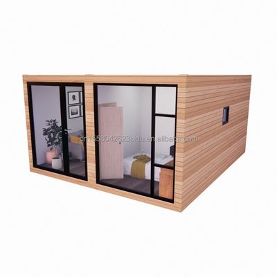 Prefabbricato in legno vetro Casa a luce solare Casa contenitore con colore personalizzato e muro 50/75/100mm pannello sandwich ondulato