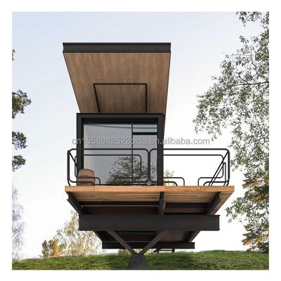 Tubi quadrati in acciaio galvanizzato Cabina modulare prefabbricata Giardino in legno Sala solare attrezzature complete