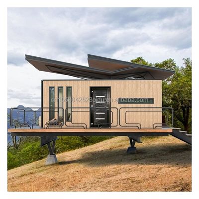 Tubi quadrati in acciaio galvanizzato Cabina modulare prefabbricata Giardino in legno Sala solare attrezzature complete