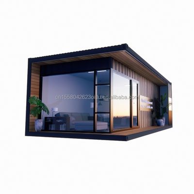 Case in container Case prefabbricate Colore personalizzato Vetro in legno Casa solare Case in container prefabbricate