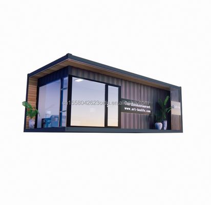 Case in container Case prefabbricate Colore personalizzato Vetro in legno Casa solare Case in container prefabbricate