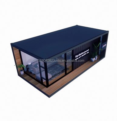 Case in container Case prefabbricate Colore personalizzato Vetro in legno Casa solare Case in container prefabbricate