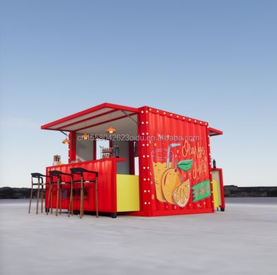 Disegno moderno colore personalizzato contenitore pieghevole mobile Flat Pack per caffetteria ristorante casa cucina modulare