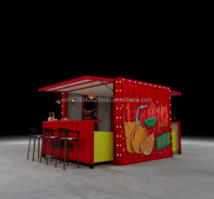 Disegno moderno colore personalizzato contenitore pieghevole mobile Flat Pack per caffetteria ristorante casa cucina modulare