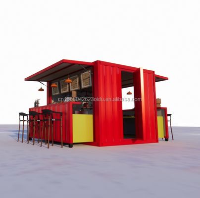 Disegno moderno colore personalizzato contenitore pieghevole mobile Flat Pack per caffetteria ristorante casa cucina modulare