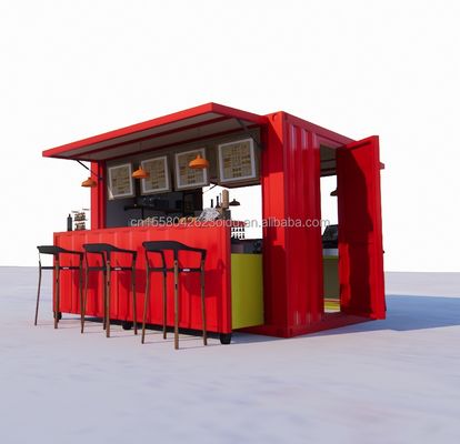 Disegno moderno colore personalizzato contenitore pieghevole mobile Flat Pack per caffetteria ristorante casa cucina modulare