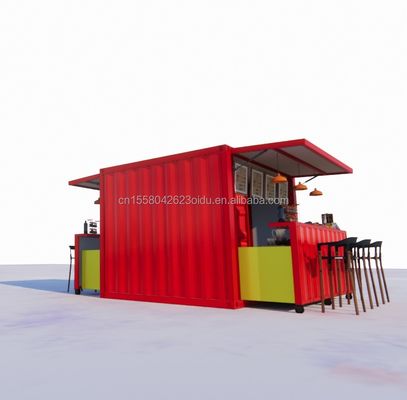 Disegno moderno colore personalizzato contenitore pieghevole mobile Flat Pack per caffetteria ristorante casa cucina modulare