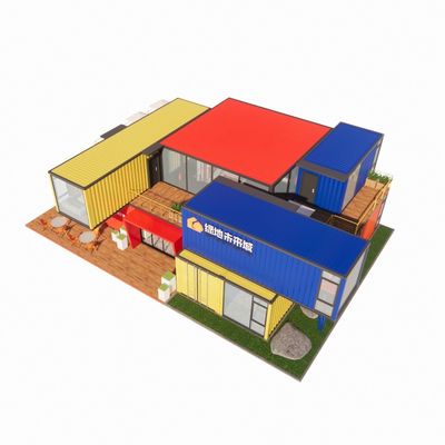 Tubi quadrati in acciaio galvanizzato Struttura principale per la personalizzazione Moderne case di container prefabbricate Vetro in lega di alluminio