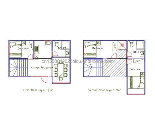 20ft/40ft Prefab Modular Tiny Kit Set Cabina Case Container Casa Moderno Stile di Design 3 Camere da letto Casa pronta