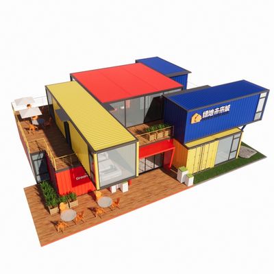 Tubi quadrati in acciaio galvanizzato Struttura principale per la personalizzazione Moderne case di container prefabbricate Vetro in lega di alluminio
