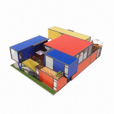 Tubi quadrati in acciaio galvanizzato Struttura principale per la personalizzazione Moderne case di container prefabbricate Vetro in lega di alluminio