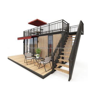 Moderno design 20ft Custom Made Container di spedizione giardino caffetteria bar mobili negozio di caffè panello sandwich in acciaio all'aperto