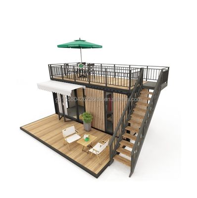 Moderno design 20ft Custom Made Container di spedizione giardino caffetteria bar mobili negozio di caffè panello sandwich in acciaio all'aperto