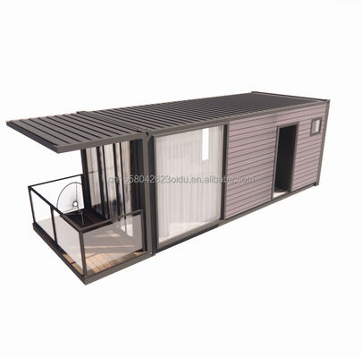 Tubi quadrati in acciaio galvanizzato Casa prefabbricata Container Casa mobile Casa prefabbricata 20 piedi Spedizione Case minuscole colore personalizzato
