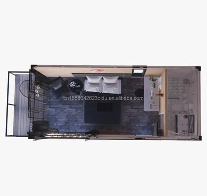 Tubi quadrati in acciaio galvanizzato Casa prefabbricata Container Casa mobile Casa prefabbricata 20 piedi Spedizione Case minuscole colore personalizzato