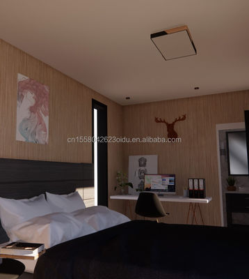 Tubi quadrati in acciaio galvanizzato Casa prefabbricata Container Casa mobile Casa prefabbricata 20 piedi Spedizione Case minuscole colore personalizzato