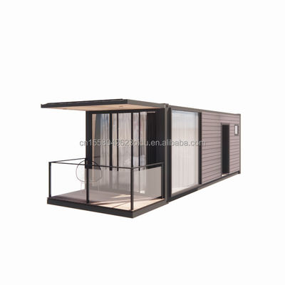 Tubi quadrati in acciaio galvanizzato Casa prefabbricata Container Casa mobile Casa prefabbricata 20 piedi Spedizione Case minuscole colore personalizzato