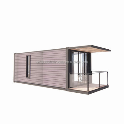 Tubi quadrati in acciaio galvanizzato Casa prefabbricata Container Casa mobile Casa prefabbricata 20 piedi Spedizione Case minuscole colore personalizzato
