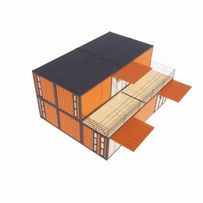 Finestre in lega di alluminio e pannello sandwich a onde da 50/75/100 mm Case prefabbricate di lusso con bagno