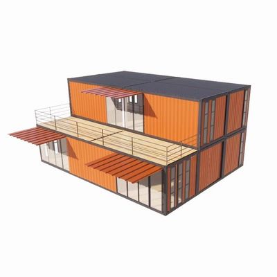 Finestre in lega di alluminio e pannello sandwich a onde da 50/75/100 mm Case prefabbricate di lusso con bagno