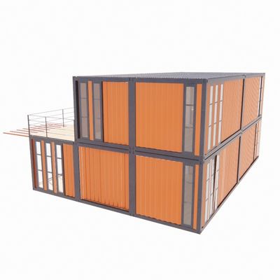 Finestre in lega di alluminio e pannello sandwich a onde da 50/75/100 mm Case prefabbricate di lusso con bagno