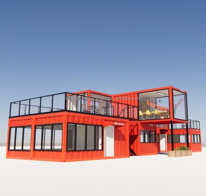 Prefabbricato Modulare 3 Camere da letto Galvanizzato Acciaio Tubi Quadrati 20ft o 40ft Ready-made Mini Cabin Kit Set