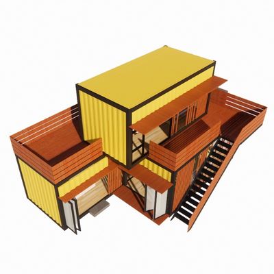 Colore personalizzato Case in acciaio prefabbricate di lusso con bagno