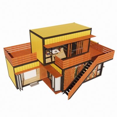 Colore personalizzato Case in acciaio prefabbricate di lusso con bagno