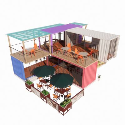 Facile assemblaggio e smontaggio 20ft/40ft Modulare Prefabb Storage Container di spedizione case Bar con finestre in alluminio