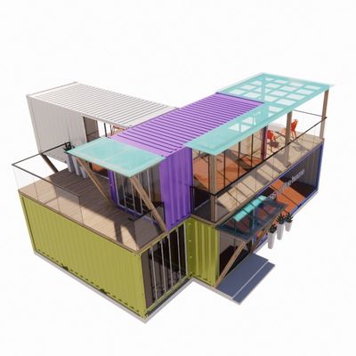 Facile assemblaggio e smontaggio 20ft/40ft Modulare Prefabb Storage Container di spedizione case Bar con finestre in alluminio