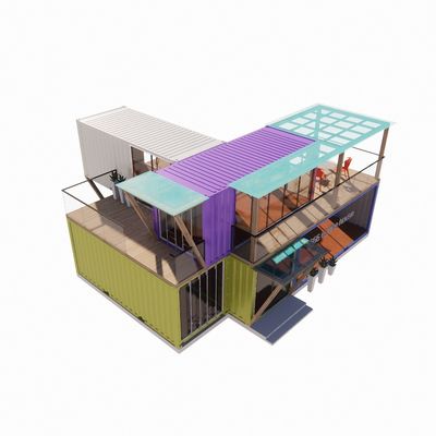 Facile assemblaggio e smontaggio 20ft/40ft Modulare Prefabb Storage Container di spedizione case Bar con finestre in alluminio