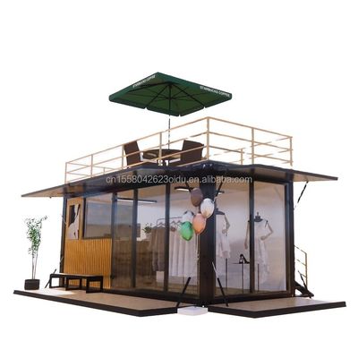 Supermercato Container prefabbricato per bar di caffè per famiglie con design modulare