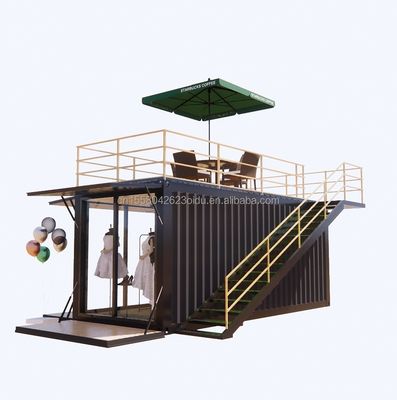 Supermercato Container prefabbricato per bar di caffè per famiglie con design modulare