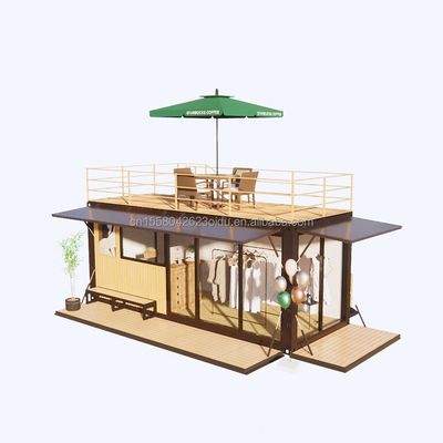 Supermercato Container prefabbricato per bar di caffè per famiglie con design modulare
