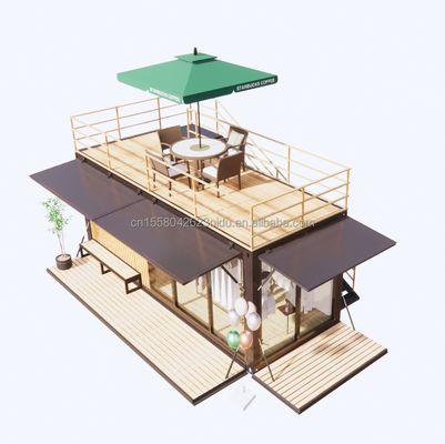Supermercato Container prefabbricato per bar di caffè per famiglie con design modulare