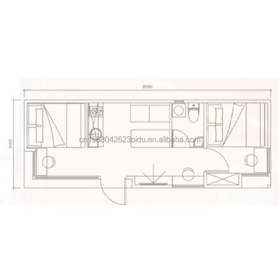 Contenitore per camere da letto di lusso prefabbricato UE CE Home Sandwich Panel Studio Hotel House Colore personalizzato