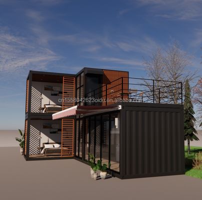 Design Struttura in acciaio Villa modulare facile da assemblare Casa moderna Contenitore di lusso Case prefabbricate Contenitore a confezione piatta