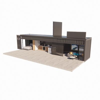 Parete 50/75/100mm Wave Sandwich Panel Casa portatile Case mobili Case mobili Prefabbricati Container di spedizione Bar Legata di alluminio Finestre