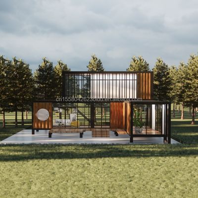 Casa di contenitori mobili in acciaio galvanizzato per villa ufficio e bagno pubblico villa prefabbricata