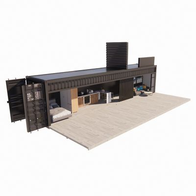 Parete 50/75/100mm Wave Sandwich Panel Casa portatile Case mobili Case mobili Prefabbricati Container di spedizione Bar Legata di alluminio Finestre