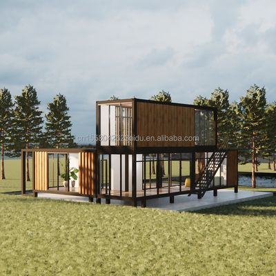 Casa di contenitori mobili in acciaio galvanizzato per villa ufficio e bagno pubblico villa prefabbricata