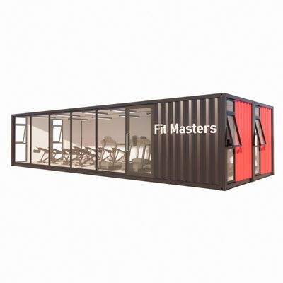 40ft Prefab Container Bar con 50/75/100mm Wave Sandwich Panel Pareti