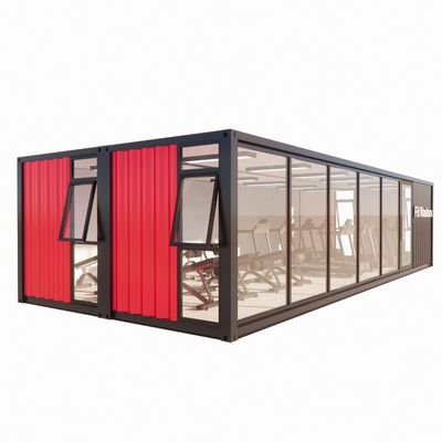 40ft Prefab Container Bar con 50/75/100mm Wave Sandwich Panel Pareti