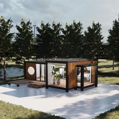 Moderno Design Luxury Glass Wall Prefabbricato Container House StrayBirds Prefabbricato Modular Home Hotel per Resort Villa