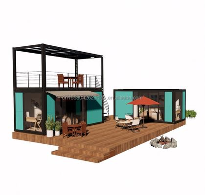 Hotel Container House con tubi quadrati in acciaio galvanizzato Struttura principale e 2 o 3 camere da letto