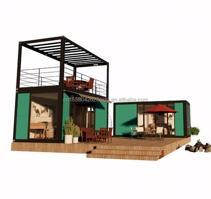 Hotel Container House con tubi quadrati in acciaio galvanizzato Struttura principale e 2 o 3 camere da letto